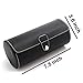 MGS AWP-3 Travel Watch Organizer Watches Case Leatherette Roll Watch Storage Pouch Jewelry Box 3-Slots (Black)