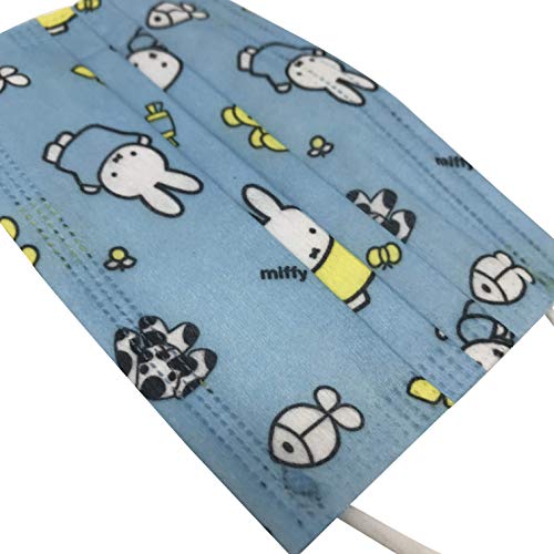 100 PCS (2 BX) 3-Ply Premium Children Cute Cartoon Print Design Earloop Face Masks, Medical Grade with Bacterial Filtration Efficiency (BFE) Rating Over 99% (Monkey & Rabbit)