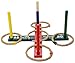 MABUA Ring Toss Game for Outdoor 25 Ropes, 5 Pegs,1 Carry Bag Yard, Outdoor Games for Adults – Ring Toss Rings, Backyard, Horse, Fun, Lawn, Outside, Indoor, Ring Toss Games (10 Quoits Ropes)