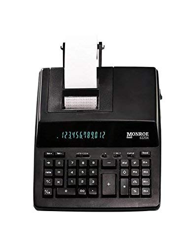 Monroe Systems for Business 6120X 12-Digit Business Medium Duty Calculator, Black