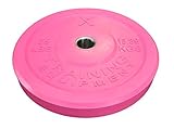 X Training Equipment 35lb Pink Bumper Plate Solid Rubber with Steel Insert - Great for Crossfit Workouts - (1 X 35 lb Pound Pink Plate)