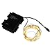 BZONE Battery Operated Warm White LED Rope Light Mini LED String Light Copper Wire Fairy Lights with Timer Function and Remote Controller, 5m 50 LEDs