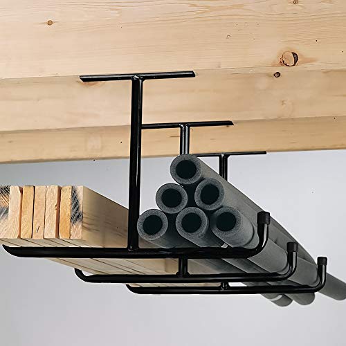 Overhead Garage Storage Rack Heavy Duty Double Ceiling Hooks Utility