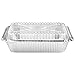 NYHI 30-Pack Heavy Duty Disposable Aluminum Oblong Foil Pans with Plastic Covers Recyclable Tin Food Storage Tray Extra-Sturdy Containers for Cooking, Baking, Meal Prep, Takeout - 8.4