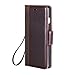 AceAbove Leather Wallet Case with Stand, Card Slots & Hand Strap for Apple iPhone 6S Plus/iPhone 6 Plus - Dark Brown