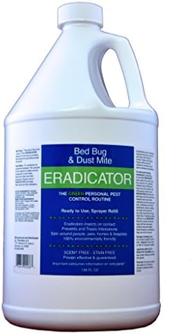 ERADICATOR for Bed Bug and Dust Mite Control / 128 Oz Natural, Non-Toxic Solution / 1 Gallon Ready to Use Refill for Spray Bottles