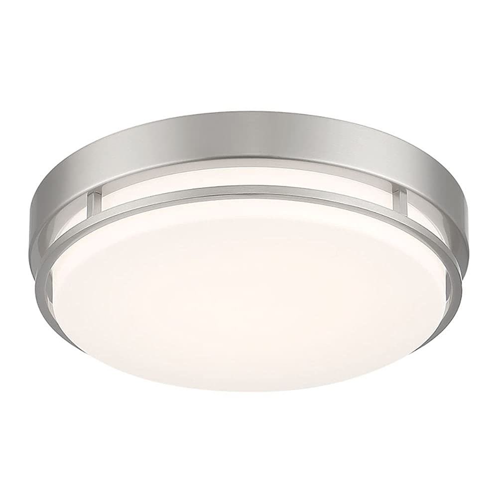Photo 1 of DESIGNERS FOUNTAIN Noble LED Flush Mount Ceiling Light, 10 Inch Fixture for Kitchen, Bedroom, and Hallway, 3000K 4000K 5000K, 1400 Lumens, Brushed Nickel, EV3160C3A-35
