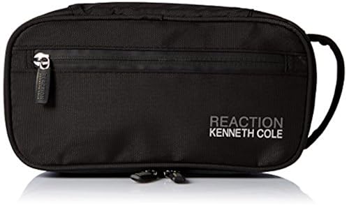 Kenneth Cole REACTION Men's Compact Nylon Travel Kit, black, 100