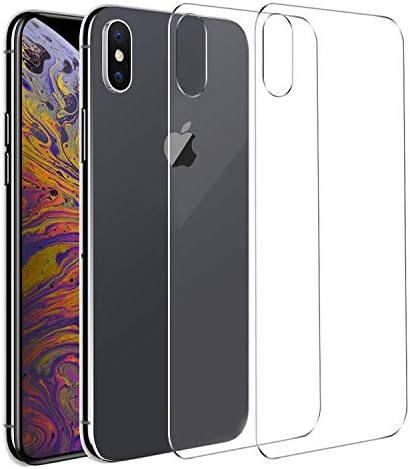 QRemix Back Screen Protector Compatible with iPhone Xs/iPhone X [2-Pack], Rear Tempered Glass [3D Touch] Temper Glass Film Anti-Fingerprint/Scratch Compatible with iPhoneXs/iPhoneX (5.8 inch)