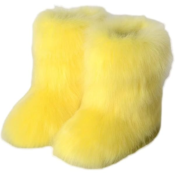 Amazon.com | LVCOMEFF Women Faux Fur Boot with Fur Lining Plus