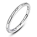 AllenCOCO Round Cubic Zirconia Eternity Stackable 925 Sterling Silver Ring Engagement Ring Wedding Ring