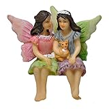 Twig & Flower Miniature Fairy Garden Sisters Alice & May (Hand Painted)