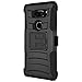 Celljoy Case compatible with LG V30, LG V30 Plus, LG V30+ [Ultra Rugged Hybrid] ((ShockProof)) Reinforced Bumper [Heavy Duty] Protection Kickstand [Locking Swivel Belt Clip Holster Combo] (Black)
