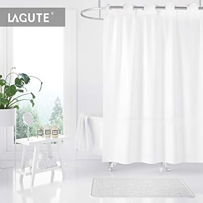Lagute Snaphook Shower Curtain 71 X 74 Inch Translucent