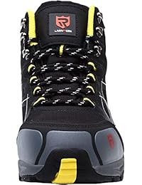 LARNMERN - Botas de seguridad para hombre, con puntera de acero, para trabajo al aire libre, protección industrial y de construcción