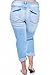 CELLO WOMENS PLUS SIZE BLUE Boyfriend Denim Jeans Ripped Distressed pants 1826