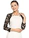 Zeagoo Women's 3 4 Sleeve Bolero Shrugs Crochet Lace Open Cardigan,Black,XX-Large