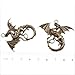 8pcs Cute Dragon Vintage Bronze Tone Alloy Charms Findings