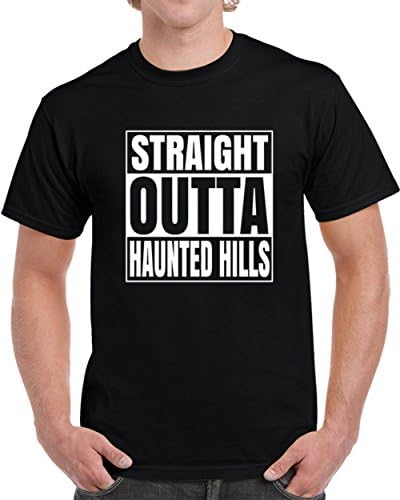 Straight Outta Haunted Hills Fortnite Video Game Gaming T SIRT T Shirt L Black