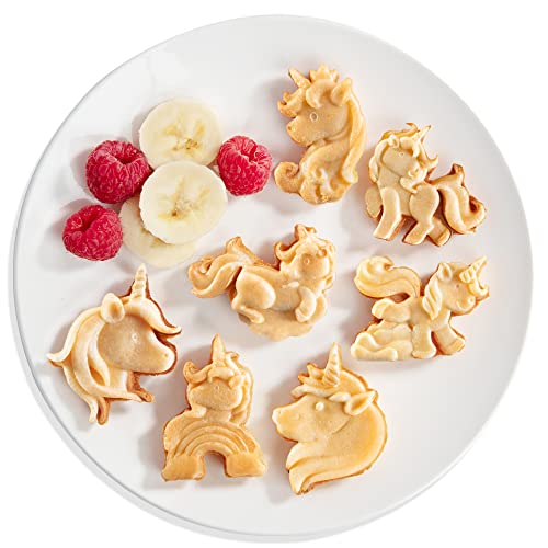 Unicorn Mini Waffle Maker Creates 7 Different Unicorn Animal Shaped