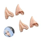 HOMEYA Elf Ears Halloween Cosplay Costumes Pointed Prosthetic Ear Tips - 2 Pairs
