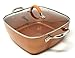 Replacement Lid for 11 inch Square Copper Chef Copper Pan Only (Must Say Copper Chef on Bottom of Pan)