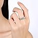 FENDINA Jewelry Womens Luxurious 18K White Gold Plated Cubic Zirconia Infinity Love Solitaire Promise Eternity Ring Engagement Wedding Anniversary Band Her (10)