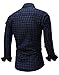 Neleus Men's Long Sleeve Button Down Denim Work Shirt,086,Dark Blue,US M,EUR L