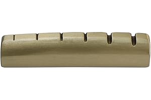 OVSAL Guitar Nut Electric Guitar Brass Nut 43mm Brass Guitar Nut compatible with 6 String Les Paul Electric guitar Replacement Parts