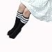 Child Baby Girls Boys Solid Color Striped Sport Knee High Socks 2-5 Pairs for 3-8 years (2 pairs black and white)