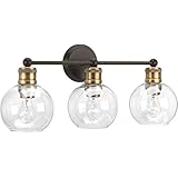 Progress Lighting P300051-020 3-Lt. Bath & Vanity, Antique Bronze