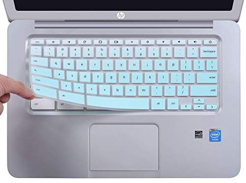 CaseBuy Ultra Thin Keyboard Cover Compatible with HP 14 inch Chromebook/HP Chromebook 14-db Series/HP Chromebook 14-ca Series/HP Chromebook 14-ak Series/HP Chromebook 14 G2 G3 G4 G5, Ombre Mint Green