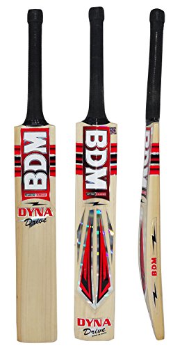 Dyna Drive BDM English Willow Wood Cricket Bat With Carry Case Adult Sizes - Choose Weight