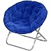 Mainstays Faux-Fur Saucer Chair | Dimensions: 30"L x 28"W x 29"H (Royal Spice)