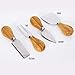 NutriChef Bamboo Natural Cheese Board Set with Bonus Condiment Cup-Extra Large Size 100% Home Organic Wooden Plate and Charcuterie Tray with 4 pcs Cutting Knife Slicer, 13