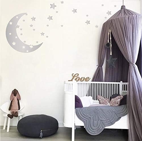 moon and stars wall decal