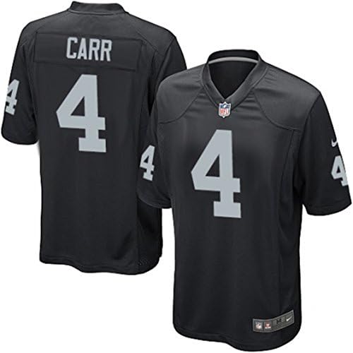 Mens Oakland 4 DerekCarr Game Black Team Color Jersey Size XL