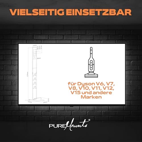 Staubsauger Ständer Halterung universal kompatibel mit Dyson V15, V12, V11, V10, V8, V7, Bodenständer, Zubehör Halter, Schwarz