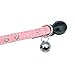 Cat Breakaway Collar Medium Large Cat Adjustable Puppy Collar Pink Purple Velvet Necklace-Safety Bing Crystal Rhinestone Pet Collar Set with Bell for Kitten 2pcs Pack