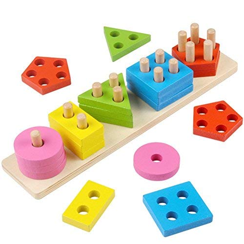 Seafar Stacker Sorting Toy Block Shapes Games Geometric Puzzles