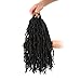 Nu Locs Crochet Braids 14inch 6packs/lot Most Natural Faux Locs Crochet Braid 100% Premium Fiber Synthetic Hair African Roots Hair Extension (14”, 1B#)