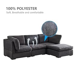 99" 4 Seater Modular Down Feather(60%) Cloud Deep