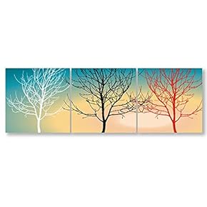 Wall26-3 Panel Canvas Wall Art- Elegant Flowers-Giclee Painting Wall Bedroom Living Room Home Decoration - 12"x12"x3 Panels