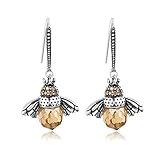 WOSTU Crystal Drop Earrings Sterling Silver CZ Queen Bee Dangle Earrings Hypoallergenic Fashion Earrings