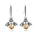 WOSTU Crystal Drop Earrings Sterling Silver CZ Queen Bee Dangle Earrings Hypoallergenic Fashion Earrings