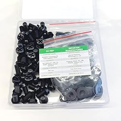 Pzsmocn 150 Pieces/50 Sets M6*10 mm Plastic Black