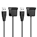 Hagibis Fitbit Alta HR Charger with Reset Button Replacement Charging Cable with Reversible Plug USB Connector for Fitbit Alta HR (2 Pcs)-Not for Fitbit Alta