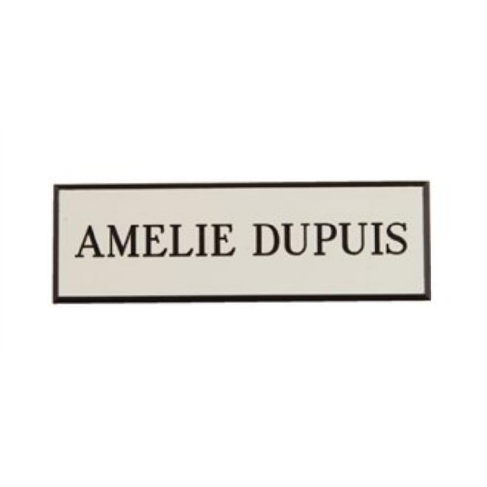Stalwart A881 Name Badges, Text Size: 23 mm H x 70 mm W, White With Black