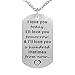 Freedom Love Gift I Love You Today Tomorrow and Lifetimes Pendant Necklace Stainless Steel Dog Tag