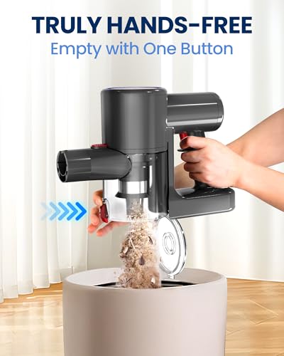 Zynet Cordless Vacuum Cleaner, 500W/45KPA/40Mins Lightweight Stick Vacuum for Home, LED Display and Green Headlights, 6-Stages Filtration, Self-Standing Vacuum for Hard Floor, Carpet